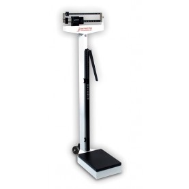 Detecto 438 Physician's Scale, Weigh Beam, 450 lb X 4 Oz, Height Rod, Wheels (DROP SHIP ONLY)