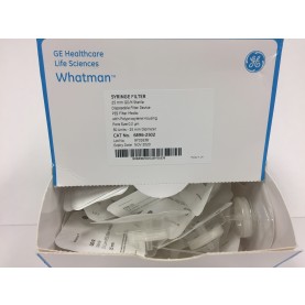 GE Life Sciences GD/X  6896-2504 Whatman Syringe Filter, 0.45 µm, PES Membrane, Sterile with FNPT Inlet/MNPT Outlet (Pack of 50), PES, 0.45 µm, 25 mm, 4.6 cm² Filtration Area, FLL Inlet, MLS Outlet, Transparent, Sterile (6896-2504 Whatman Syringe Filter, 