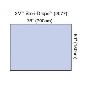 3M Health Care 9077 Steri-Drape Drape Sheet, 78" x 59", Absorbent Impervious Material, 30/bx, 2 bx/cs (Continental US+HI Only)