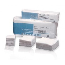 Richmond Dental 300636 Non-Woven Rayon/ Poly Sponge, 4" x 4", 4-Ply, Non-Sterile, 200/slv, 10 slv/cs (36 cs/plt)