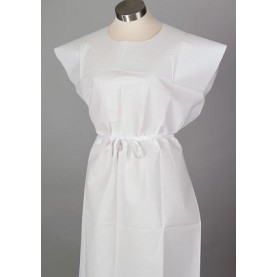 TIDI Products, LLC 910542 Exam Gown, Poncho Style, 30" x 42", Peach, T/P/T, Front or Back Opening, 50/cs