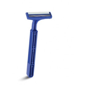 AccuTec Blades, Inc. 75-0017 Twin Blade Plus Razor, Long Handle & Lubricating Strip, 10/bg, 10 bg/cs
