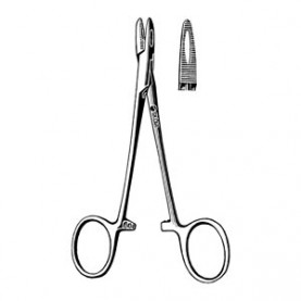 Sklar Instruments 65-6550 Collier Needle Holder, Fenestrated Jaw, 5.25" (DROP SHIP ONLY)