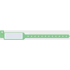 Medical ID Solutions 143 Wristband, Adult/ Pediatric, 10", Insert Vinyl, Green, 250/bx