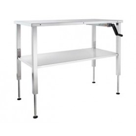 Blickman Industries 0177836030 Hydraulic Instrument Table 60"W x (30 - 42)"H x 30"D, (4) 3" Casters, Brake, Shelf Manual Crank (DROP SHIP ONLY)