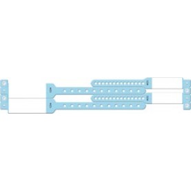 Medical ID Solutions 449 Wristband Set, 4-Part, Mother-Baby Set, Imprinter, Blue, 100/bx