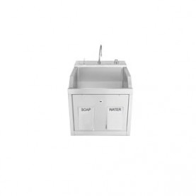 Blickman Industries 1339881W00 Lodi Scrub Sink, (1) Place, Wall Mounted, Knee Action Control, Soap Dispenser, Infrared Water Control (DROP SHIP ONLY)