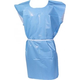 TIDI Products, LLC 980844 Exam Gown, 2-Ply, T/P, 30" x 42", Sky Blue, 50/cs