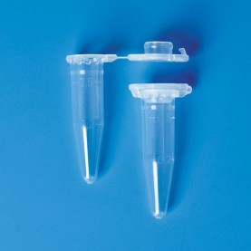 BrandTech 780536 0.5 mL Microcentrifuge Tube, Clear, With Locking Snap-Cap