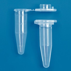 BrandTech 780540 1.5 mL Microcentrifuge Tubes, Clear, With Locking Snap-Cap