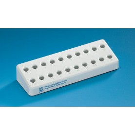 BrandTech 780605 20-Well Microcentrifuge Tube Rack, Fits 1.5mL Tubes, White