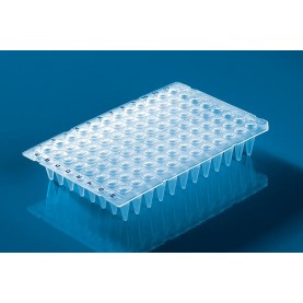 BrandTech 781350 96 Well PCR Microplate, Clear, No Skirt, Elevated Rim