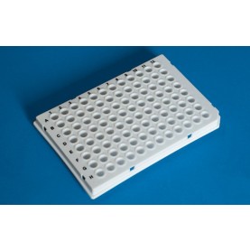 BRAND 96 Well PCR Microplate, White, Half Skirted