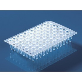 BrandTech 781368 96 Well PCR Microplate, Clear, No Skirt