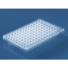 BRAND 96 Well PCR Plate, Half Skirt, Low Profile 