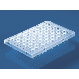 BrandTech 781375 96 Well PCR Microplate, Clear, Half Skirted