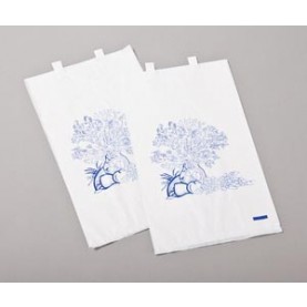 TIDI Products, LLC 950231 Bedside Bag, 6½" x 3 1/8" x 11 3/8", Flame Retardant Paper, Blue Floral Print, 2000/cs (To Be DISCONTINUED)