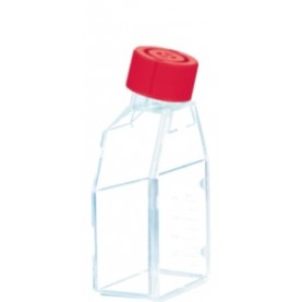 83.3912.002 Sarstedt Tissue Culture Flask, Hydrophilic, Sterile, 125 cm², Red Vent Cap (Case of 40)