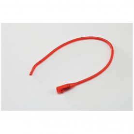 Urethral Red Rubber Catheter, 16FR, Coude Tip, 12" Length, 12/ctn (Continental US Only)