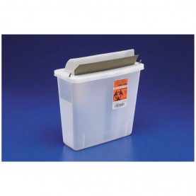 Sharps Container, Mailbox-Style Lid, 5 Qt, Transparent Red, 20/cs (30 cs/plt) (Continental US Only)
