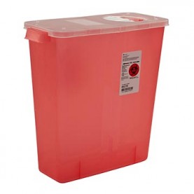 CARDINAL HEALTH MED PROD+SER 8527R SHARPS 3 GALLON W/HINGED ROTOR LID RED