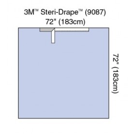 3M Health Care 9087 Steri-Drape Adhesive Drape Sheet, 72" x 72", Absorbent Impervious Material, 25/bx, 2 bx/cs (Continental US+HI Only)