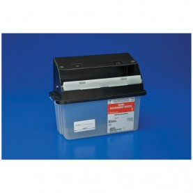 Hazardous Waste Container, Counterbalance Lid, Black, 5 Qt, 14/cs (Continental US Only)