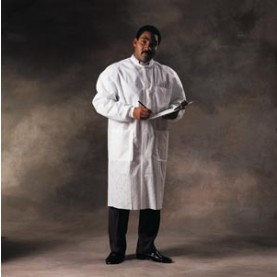 O&M Halyard 10022 Lab Coat, White, Large, 25/cs (US Only)