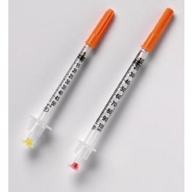 Retractable Technologies, Inc 15221 Safety Syringe, Insulin, 0.5ml, 30G x 1/2", U-100, 100/bx, 8 bx/cs