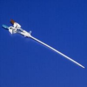 Dual Lumen Acute Dialysis Catheter, 11.5FR, 16cm, Straight Extensions, IC Tray, 5/ctn (Continental US Only)
