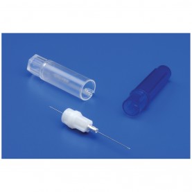 Plastic Hub Dental Needle, 30G X-Short, ½" (11mm), Blue, White Cap, Sterile, 100/bx, 10 bx/cs (Continental US Only)