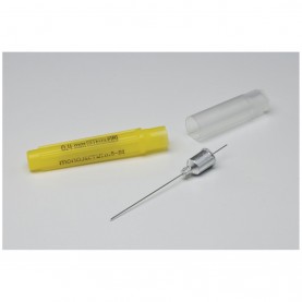 Metal Hub Dental Needle, 27G Short, 1" (26mm), Yellow, Sterile, 100/bx, 10 bx/cs (108 cs/plt) (Continental US Only)