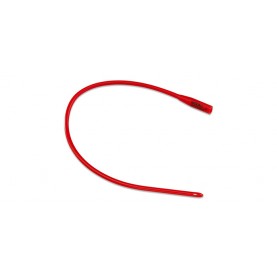 Dover™ Robinson Red Rubber Urethral Catheter, Smooth, Rounded Tip, 24FR, Latex, 100/cs (Continental US Only)