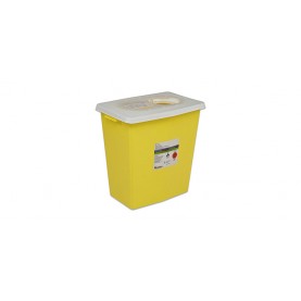 Chemotherapy Sharps Container, PGII, Gasketed Slide Lid, Yellow, 12 gal., 10/cs (Continental US Only)