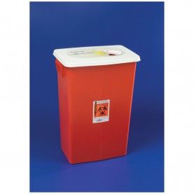 Container, 12 Gal Red, Sealing, Gasket Slide Lid, 10/cs (Continental US Only)