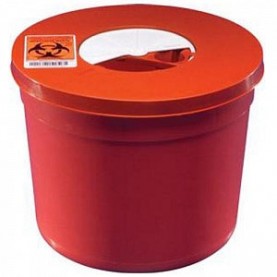 Multi-Purpose Red Container, 5 Qt, Rotor Opening Lid, 6¾"H x 8¾"D, 40/cs (Continental US Only)