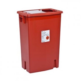 Large Volume Sharps Container, PGII, Gasketed Slide Lid, Red, 18 gal., 5/cs (Continental US Only)