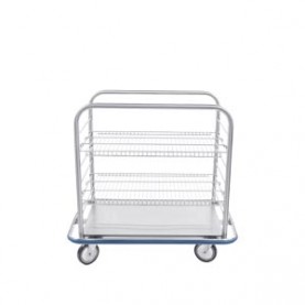 Blickman Industries 2410496000 Open Case Cart 42"W x 40 3/4"H x 29"D, (2) Adjustable Stainless Steel Wire Shelves (DROP SHIP ONLY)
