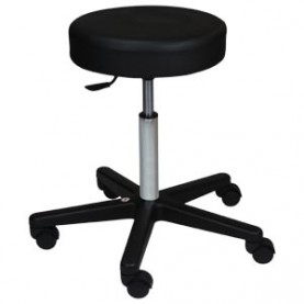 Blickman Industries 1041200125 Economy Pneumatic Exam Stool, Black, (5) Leg, Black Composite Base (DROP SHIP ONLY)
