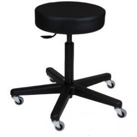 Blickman Industries 1041210125 Pneumatic Exam Stool, Black, (5) Leg, Black Composite Base (DROP SHIP ONLY)