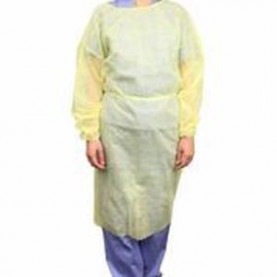 TIDI Products, LLC 8570 Protective Gown, Spunbond, Yellow, 10/bg, 10 bg/cs
