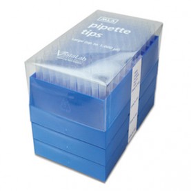 9026 VistaLab 1250 µL Pipette Tips, Clear, Racked 600 Tips