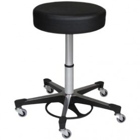 Blickman Industries 1041205025 Foot Operated Pneumatic Exam Stool, Black, (5) Leg, Aluminum Base (DROP SHIP ONLY)