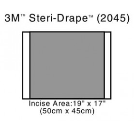 3M Health Care 2045 Incise Drape, Overall 23" x 17", Incise 19" x 17", 10/bx, 4 bx/cs (Continental US+HI Only)