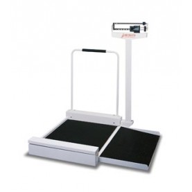 Detecto 495 Wheelchair Scale, Stationary, Weighbeam, 450 lb x 4 oz (DROP SHIP ONLY)
