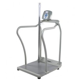 Pelstar LLC/Health O Meter Professional Scales 2101KLHR Digital Platform Scale with Handrails & Height Rod, 1000 lb Capacity, ADPT30 (DROP SHIP ONLY)