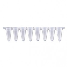 PURline 0.1 mL qPCR 8-Strip (with separate Optical Strip Caps), Natural/Clear, 120/pk