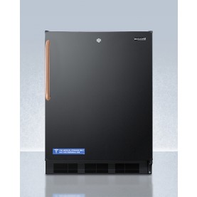 Accucold FF7LBLKBITBCADA 24" Wide Built-In All-Refrigerator with Antimicrobial Pure Copper Handle, ADA Compliant