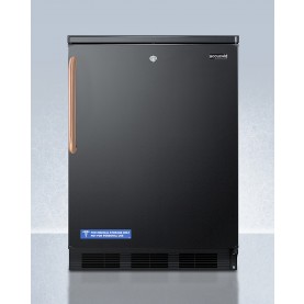 Accucold FF7LBLKTBC 24" Wide All-Refrigerator with Antimicrobial Pure Copper Handle