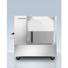 Accucold SPRF36LCART Stainless Steel Cart with Portable Refrigerator/Freezer